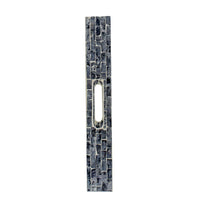 Berty Rectangular Decorative Tray, Mosaic Pattern Black Beige Capiz 14x18 - BM350970
