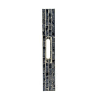 Berty Rectangular Decorative Tray, Mosaic Pattern Black Beige Capiz 12x15 - BM350971
