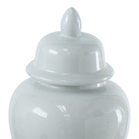 Shey Seaford Medium Ginger Jar with Finial top Lid, White Porcelain 17 Inch - BM350972