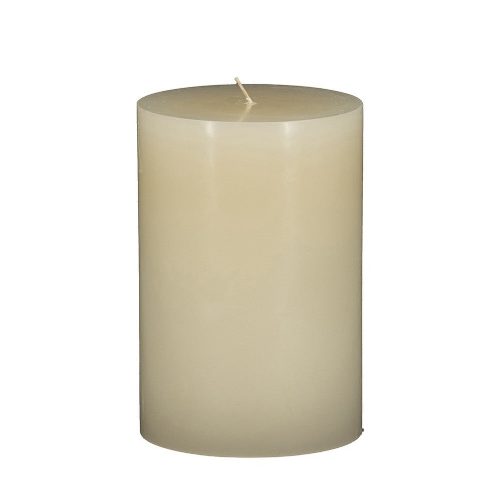 Jomi Unscented Soy Wax Pillar Candles Set of 2, Classic Ivory Finish - BM350990