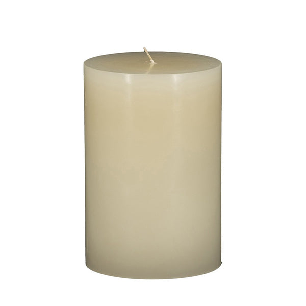 Jomi Unscented Soy Wax Pillar Candles Set of 2, Classic Ivory Finish - BM350990