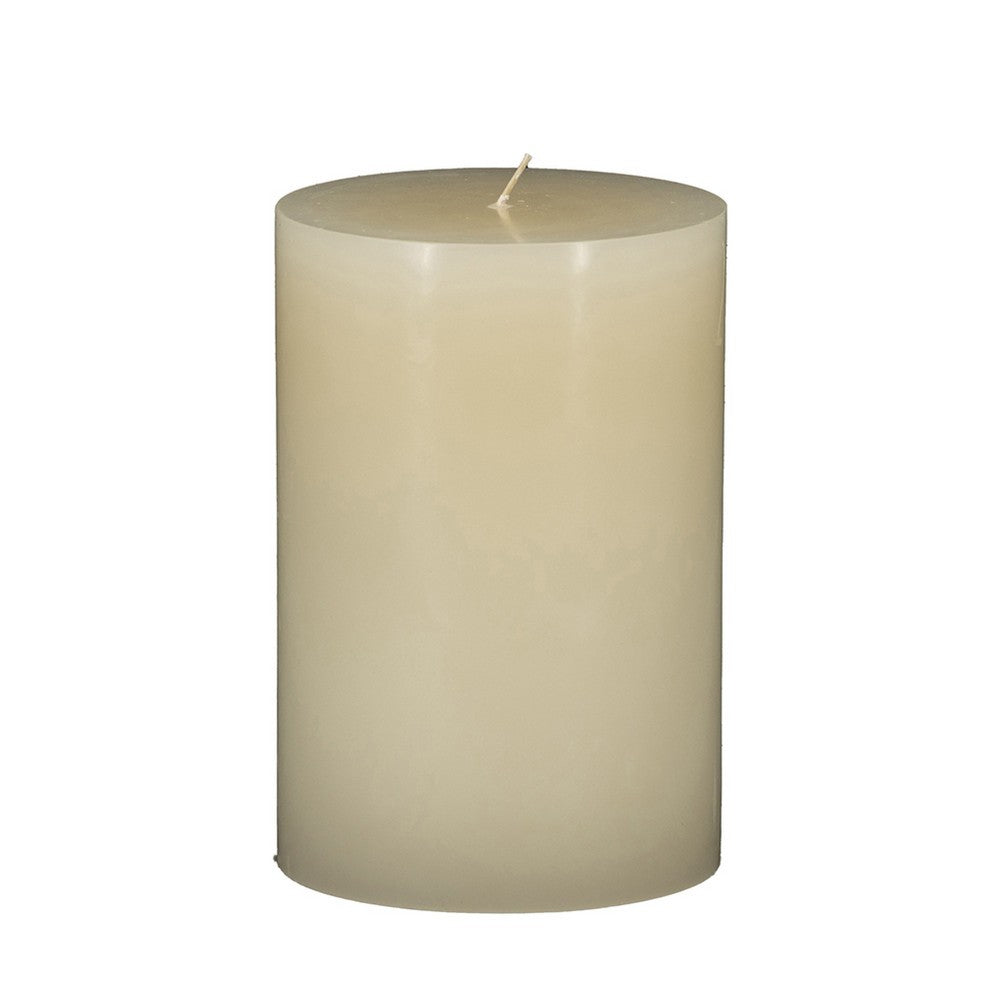 Jomi Unscented Soy Wax Pillar Candles Set of 2, Classic Ivory Finish - BM350990