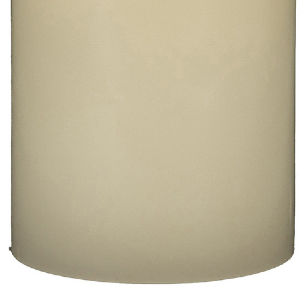 Jomi Unscented Soy Wax Pillar Candles Set of 2, Classic Ivory Finish - BM350990