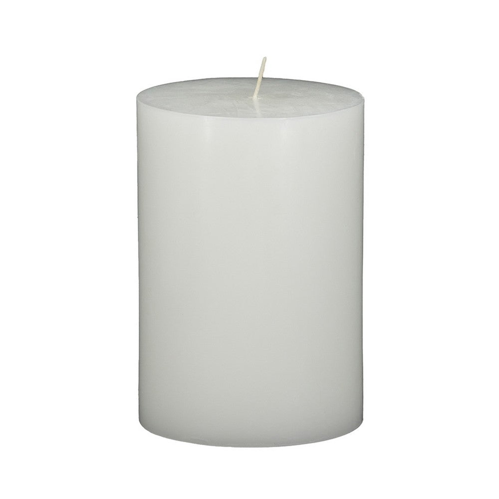 Jomi Unscented Soy Wax Pillar Candles Set of 2, Classic White Finish - BM350991