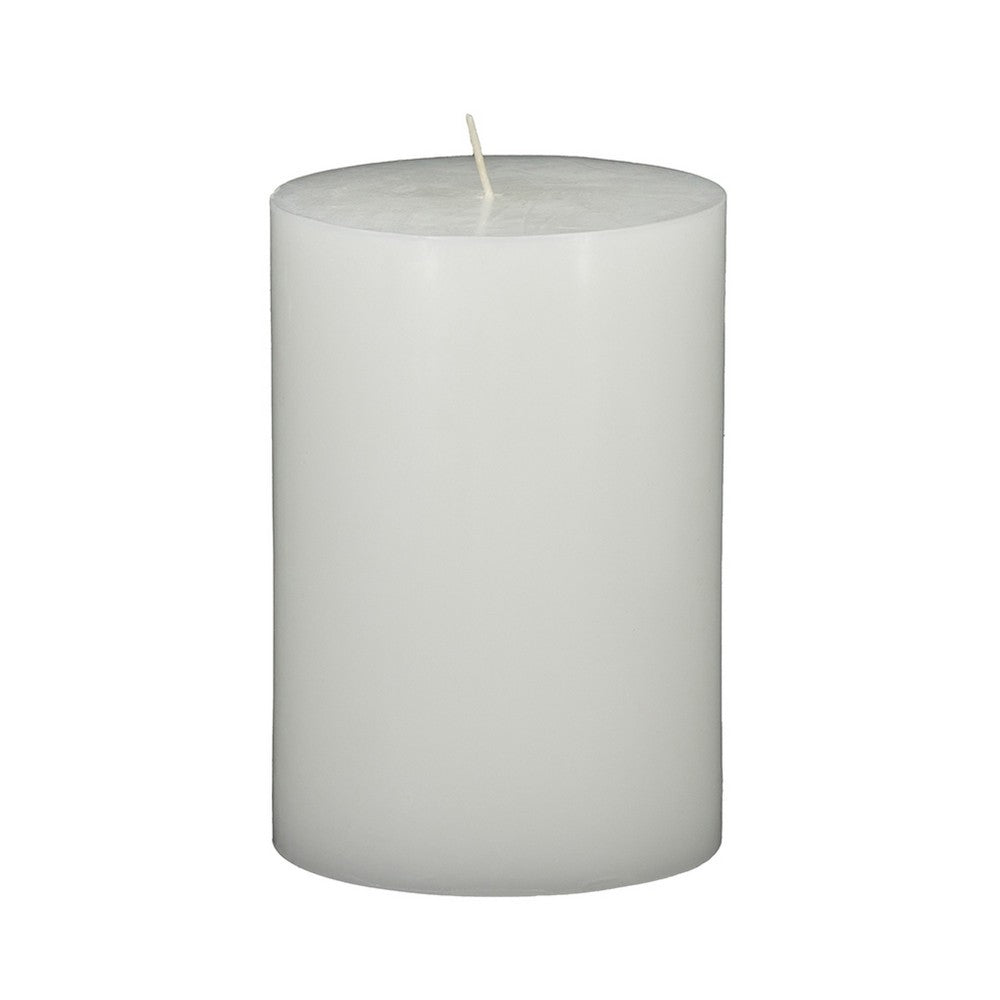 Jomi Unscented Soy Wax Pillar Candles Set of 2, Classic White Finish - BM350991