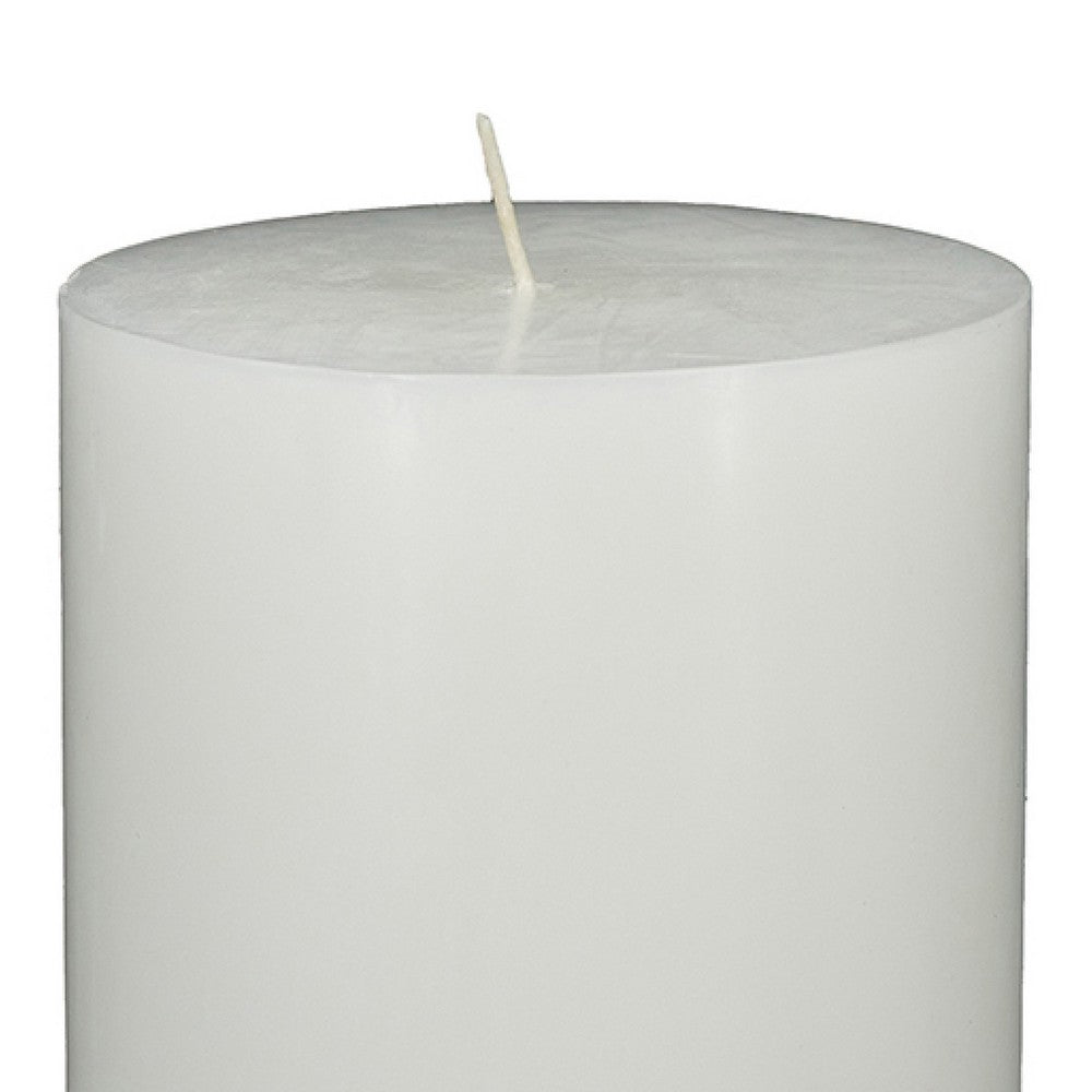 Jomi Unscented Soy Wax Pillar Candles Set of 2, Classic White Finish - BM350991