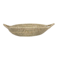 Jea Farmhouse Decor Bowl, 17 Inch Natural Brown Seagrass Cord Woven - BM350994