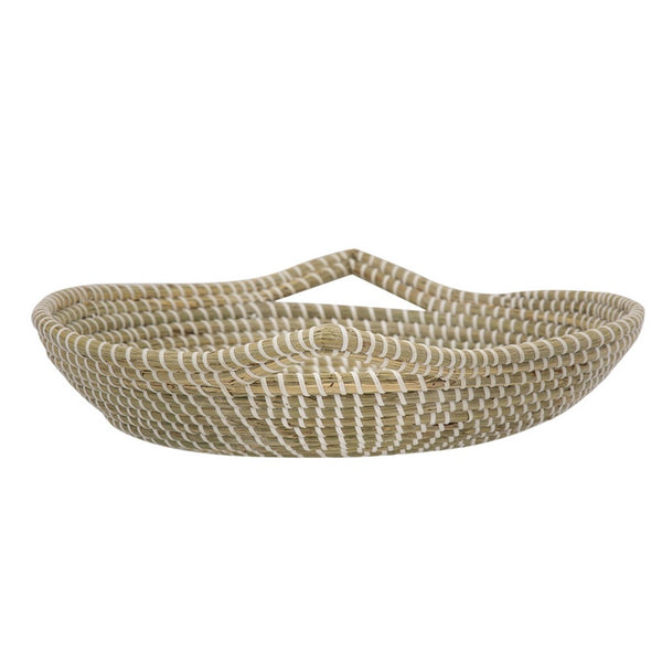 Jea Farmhouse Decor Bowl, 17 Inch Natural Brown Seagrass Cord Woven - BM350994