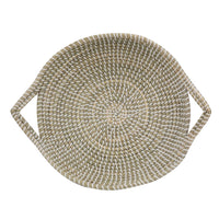 Jea Farmhouse Decor Bowl, 17 Inch Natural Brown Seagrass Cord Woven - BM350994