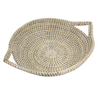 Jea Farmhouse Decor Bowl, 17 Inch Natural Brown Seagrass Cord Woven - BM350994