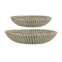 Jea Nesting Storage Bowls Set of 2, Natural Brown Seagrass Cord Woven - BM350996