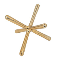 Tabletop Decor Set of 3, Playing Jack Abstract Sculpture, Modern Gold - BM350999
