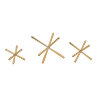 Tabletop Decor Set of 3, Playing Jack Abstract Sculpture, Modern Gold - BM350999