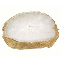 Decorative Plate, Natural Irregular Gold Edges, White Agate 10 Inch - BM351000