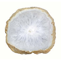 Decorative Plate, Natural Irregular Gold Edges, White Agate 10 Inch - BM351000