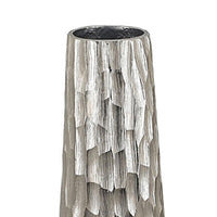 Decorative Vase Set of 2, Handcrafted Design, Textured Silver 23 20 Inch - BM351004