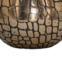 Dany Lidded Pot, Crocodile Texture, Watertight Base, Gold Aluminum 9 Inch - BM351007