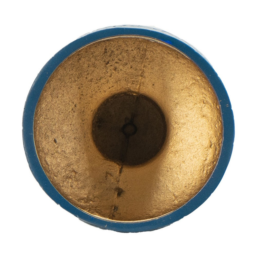 Dany Vase, Crocodile Texture, Watertight Base, 8 Inch Blue Aluminum - BM351016