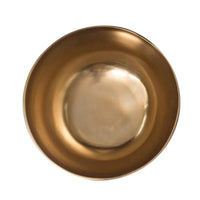 Dany 9 Inch Decorative Bowl, Crocodile Texture, Blue and Gold Aluminum - BM351019