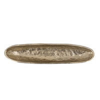 Decorative Bowl, 16 Inch Long Oval Shape, Luxe Black and Gold Aluminum - BM351027