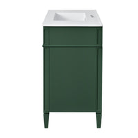 Delma Bathroom Vanity, White Ceramic Sink, Smart Storage, Dark Green 36 Inch - BM351243