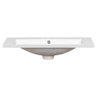 June Resin Vanity Top with Integrated Basin and Faucet Holes, White 30 Inch - BM351264