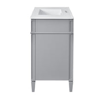 Asher Bathroom Vanity, White Ceramic Sink, 2 Drawers, 1 Cabinet Door, Gray - BM351287