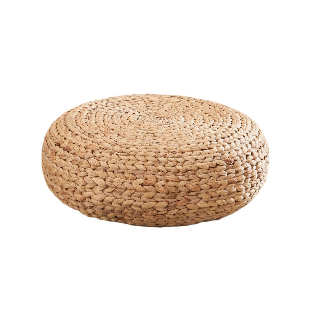 Leri Tatami Floor Cushion, Arrow Weave Light Brown Hyacinth, 16 Inch - BM351303