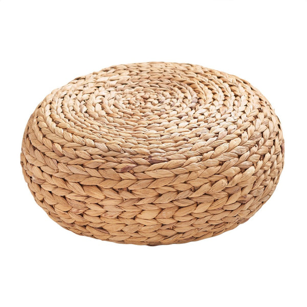 Leri Tatami Floor Cushion, Arrow Weave Light Brown Hyacinth, 16 Inch - BM351303