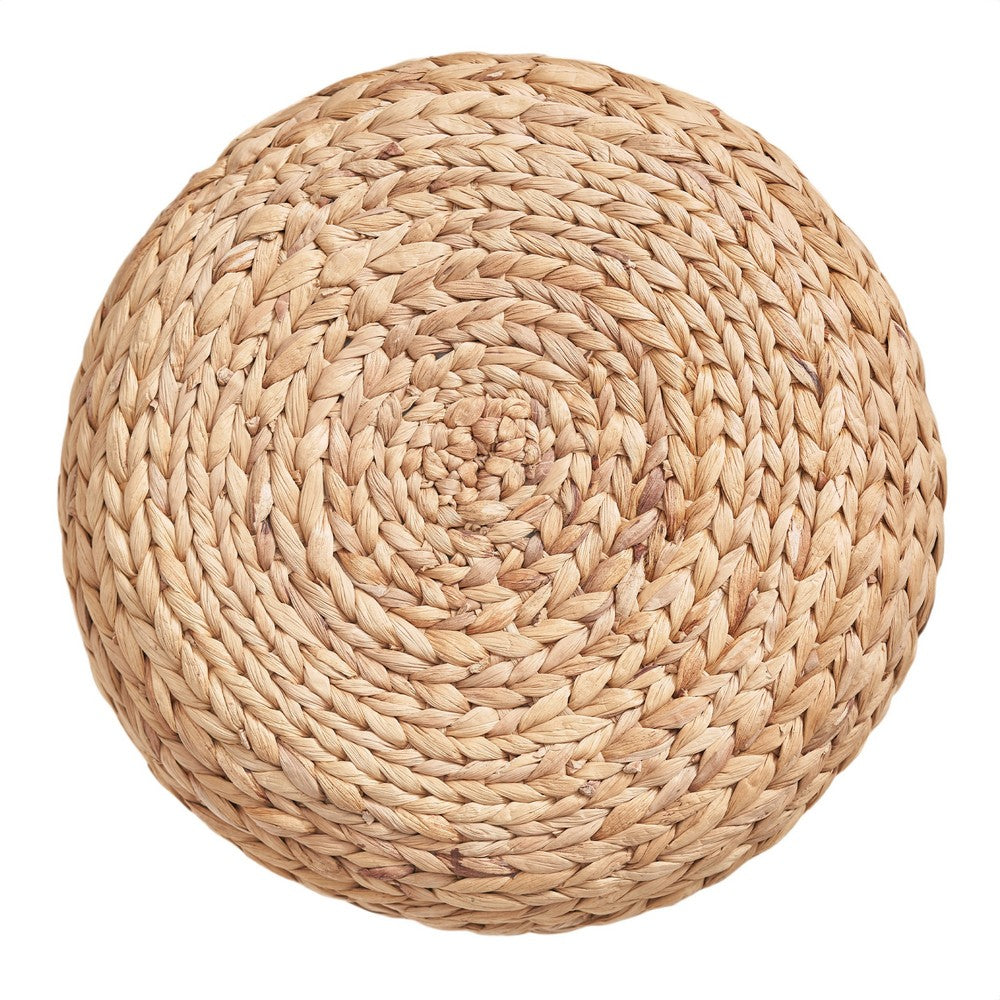 Leri Tatami Floor Cushion, Arrow Weave Light Brown Hyacinth, 16 Inch - BM351303