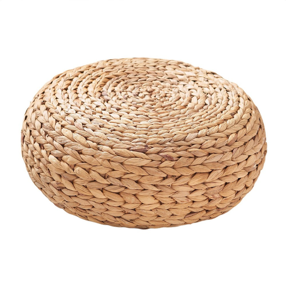 Leri Tatami Floor Cushion, Arrow Weave Light Brown Hyacinth, 16 Inch - BM351303