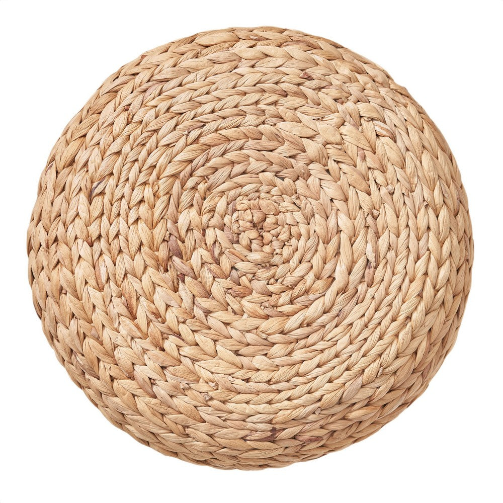 Leri Tatami Floor Cushion, Arrow Weave Light Brown Hyacinth, 16 Inch - BM351303