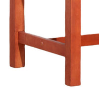 Emio 3 Seater Outdoor Bench, Reddish Brown Slatted Design, 59 Inch - BM351305