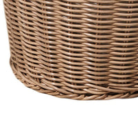Lom Storage Basket with Handles, Walnut Brown Wicker Woven Hamper, 16 Inch - BM351306