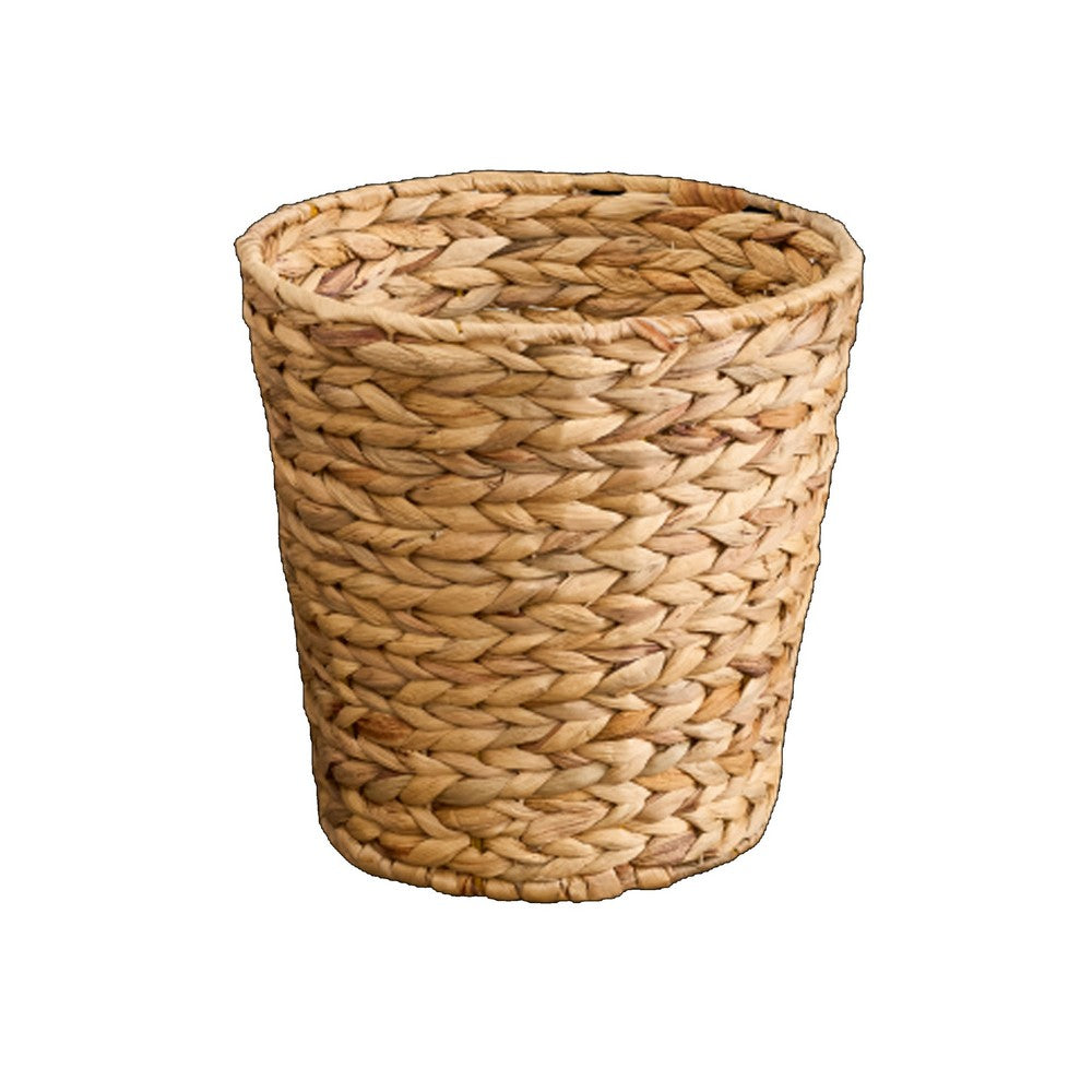 Storage Basket, Farmhouse Natural Brown Hyacinth, Arrow Woven, 11 Inch - BM351308