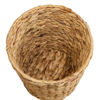 Storage Basket, Farmhouse Natural Brown Hyacinth, Arrow Woven, 11 Inch - BM351308