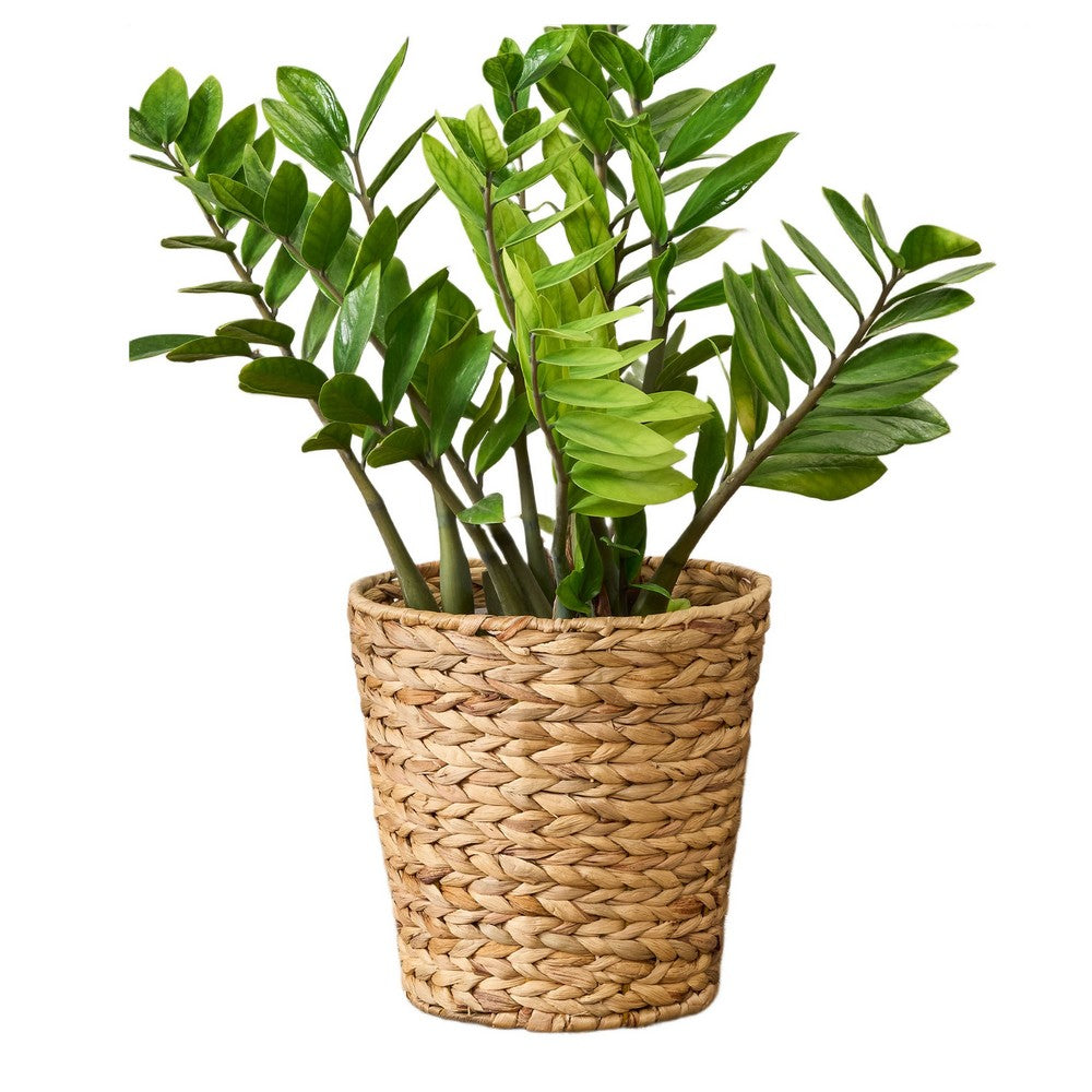 Storage Basket, Farmhouse Natural Brown Hyacinth, Arrow Woven, 11 Inch - BM351308