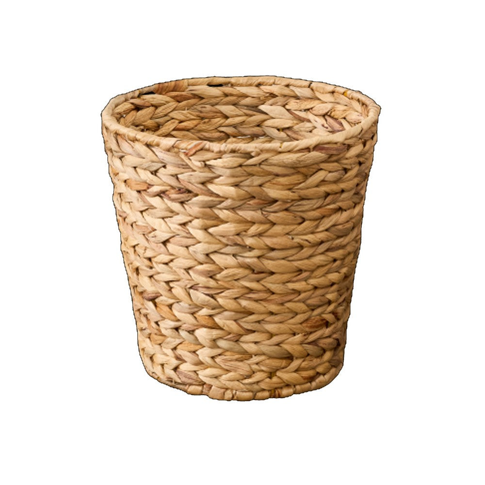 Storage Basket, Farmhouse Natural Brown Hyacinth, Arrow Woven, 11 Inch - BM351308