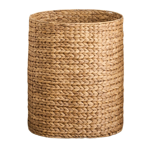 Jom Laundry Hamper, Arrow Weave Light Brown Hyacinth Basket, 22 Inch Oval - BM351324