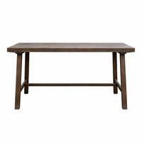 Mery Outdoor Dining Table, 59 Inch Slatted Top, Gray Washed Acacia Wood - BM351326
