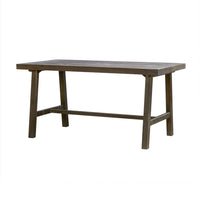 Mery Outdoor Dining Table, 59 Inch Slatted Top, Gray Washed Acacia Wood - BM351326