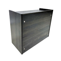 Roby Nightstand, Raised Border Top, Storage Shelf and Drawer, Dark Gray - BM351330