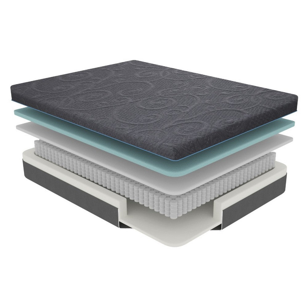 Kae Queen Size Mattress, Hybrid Cool Gel Infused Memory Foam, 8 Inch Firm - BM351363