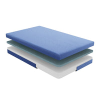 Fia Twin Mattress with 1 Pillow, Charcoal Gel Firm Memory Foam, Blue 7 Inch - BM351369