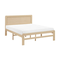 Cary Full Size Platform Bed, Original Scandinavian Style Natural Brown - BM351385