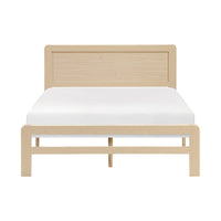 Cary Full Size Platform Bed, Original Scandinavian Style Natural Brown - BM351385