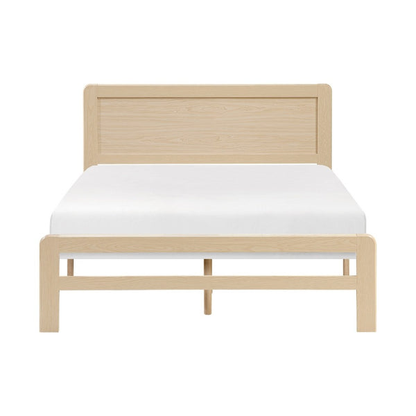 Cary Full Size Platform Bed, Original Scandinavian Style Natural Brown - BM351385