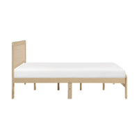 Cary Full Size Platform Bed, Original Scandinavian Style Natural Brown - BM351385