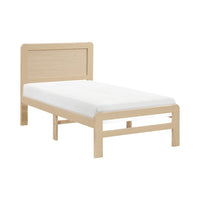 Cary Twin Size Platform Bed, Original Scandinavian Style Natural Brown - BM351386