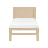 Cary Twin Size Platform Bed, Original Scandinavian Style Natural Brown - BM351386